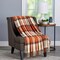 Hastings Home Soft Throw Blanket, Oversized, Fluffy, Vintage-Look an Cashmere-Like Woven Acrylic (Spice Plaid) 676512JOZ - alternate 1